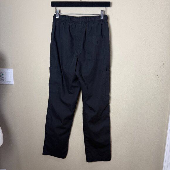 Dagacci Straight Wide Leg Black Scrubs Pants Size Small - Picture 5 of 9